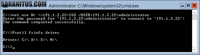 Windows Server 2012 R2 Server Core (Net use)