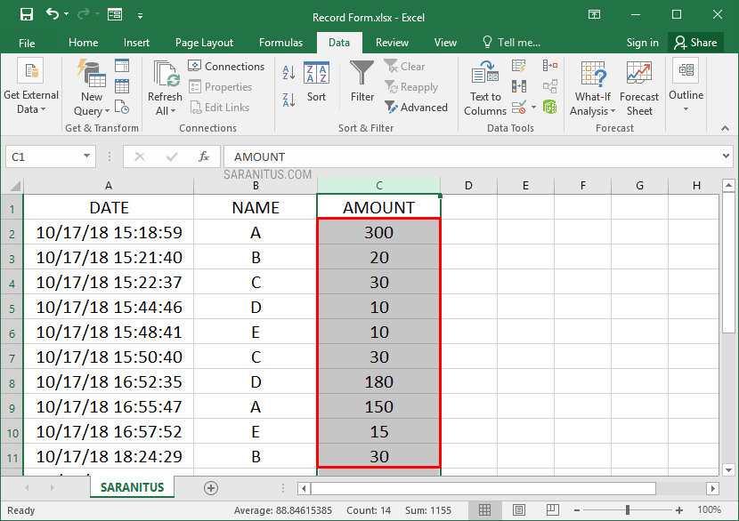 แปลงตัวเลขที่ถูกเก็บเป็น Text เป็น Number ใน Excel 2016